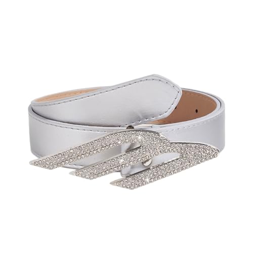 DINSOAVR Gürtel, glitzernde Strasssteine, schmaler Gürtel, mit Schmucksteinen, für Jeans, Hosen von DINSOAVR