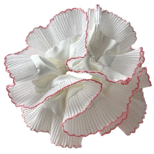 DINSOAVR Kopfschmuck, einfaches elastisches Haargummi mit einzigartigem doppellagigem Plissee-Haarband, großes Haar-Accessoire für Damen von DINSOAVR