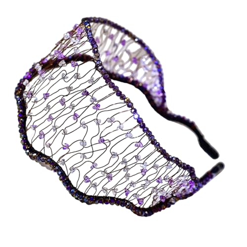 DINSOAVR Kopfschmuck, verdrehtes Kristall-Haarband für Abendparty, ästhetischer Hochzeitsschmuck, dekorativer Hadband, Damen, Musikfestival, Haarband von DINSOAVR