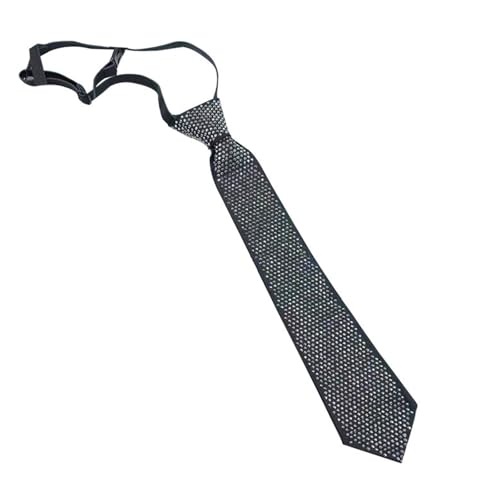 DINSOAVR Krawatten, falsche Halsbänder, Anime-Krawatten für Erwachsene, Teenager, Strasssteine, Nieten, Musik, Festival, Krawatte, glitzernde Kristall-Krawatte, beliebter Halsschmuck von DINSOAVR