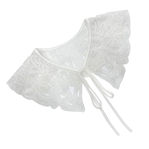 DINSOAVR Krawatten, falsche Kragen, bestickter Blumenkragen, Kunstkragen, Hemd, dekorativer Kragen, Schal, Wickelkragen, Damen-Accessoire DINSOAVR Krawatten, falsche Kragen, bestickter Blumenkragen, Kunstkragen, Hemd, dekorativer Kragen, Schal, Wickelkragen, Damen-Accessoire von DINSOAVR