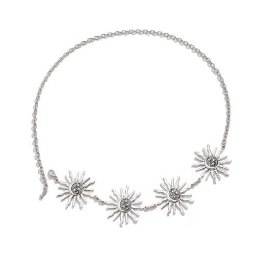 DINSOAVR Modischer Damen-Taillengürtel, Metallic-Punk-Kette, Körperkette, Taillenschmuck, Partykleid, Taillengürtel, Club-Körperschmuck von DINSOAVR
