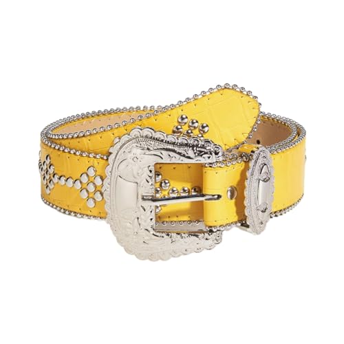 DINSOAVR Modischer PU-Gürtel mit Metallnieten, Taillengürtel, Mode-Enthusiasten, Gürtel, Mantel, Kleid, weiblicher dekorativer Bund von DINSOAVR