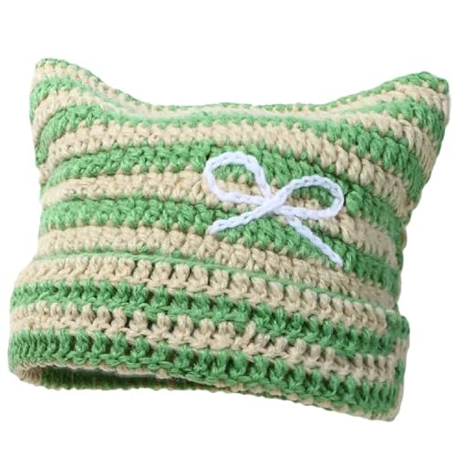 DINSOAVR Mütze, Mädchen, Ohrhut, Ohrhut, Ohr, warm, gehäkelt, für Erwachsene, Kinder, Ohr, Winter, Foto-Requisiten von DINSOAVR