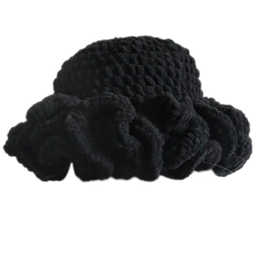 DINSOAVR Warme Häkelmütze, Unisex, Strickmütze, breite Bordüre, multifunktionale Mütze für Themenpartys und Outdoor-Spaß von DINSOAVR