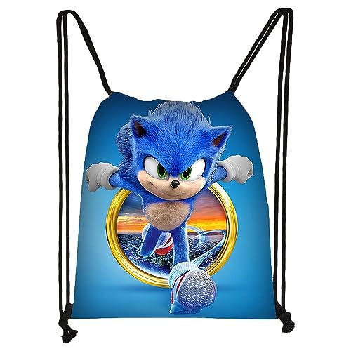 DIOTTI Sonic Kordelzug Rucksack,zhaiteng-Sporttaschen Geschenktüte,Turnbeutel Rucksack,Kindergeburtstag Partydeko Geschenktaschen von DIOTTI