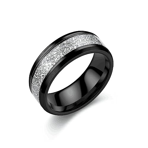 MAGIIE Herren Ringe Stahltitan Damen,Ring Paar Edelstahl Ringe Verlobungsringe Bandringe,Ring Herren Schwarz Größe 54 bis 67 (Schwarz, 67) von DIPIUS