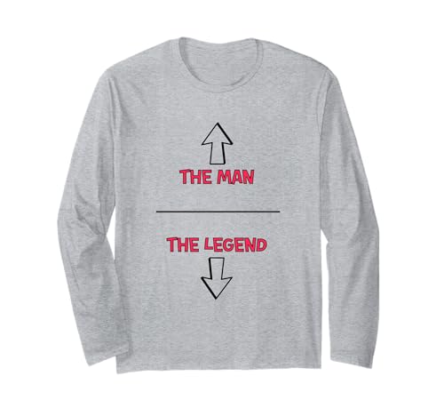 The Man The Legend Epic Zitat Grafik Langarmshirt von DIPWEAR MILAN