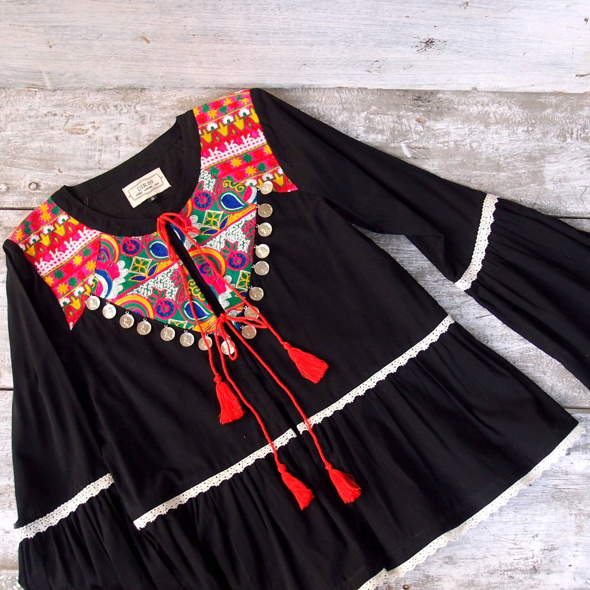 Boho Kleidung, Hippie-Kleidung, Hippie-Bluse, Resort-Kleidung, Festivalkleidung, Festival-Top, Kurzer Kimono, Kimono Jacke von DIR69