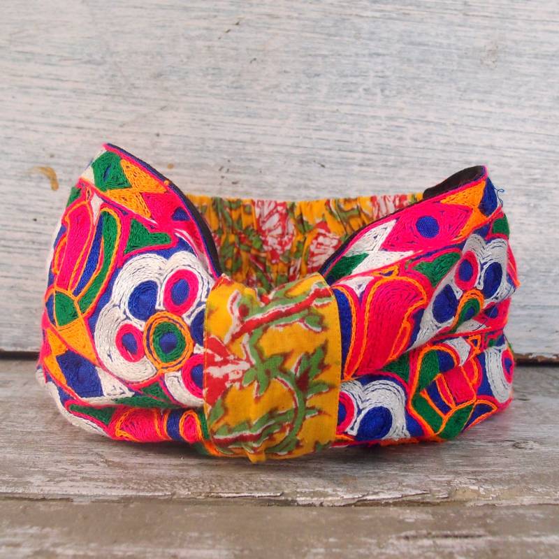 Bohochic, Boho Turban, Haarband, Stickerei-Haarband, Hairtie, Haarreif, Stoff-Haarband, Boho-Haar-Accessoire von DIR69
