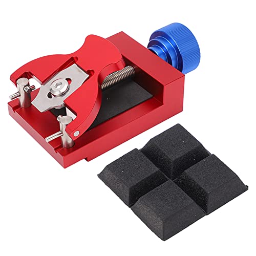 DIRBAK Wachkofferhalter -Werkzeug Premium einstellbare Uhrenklemme für Uhr Reparatur und Wartung Edelstahl Gummi -Kissen Rot Farbe Kompakte Größe von DIRBAK