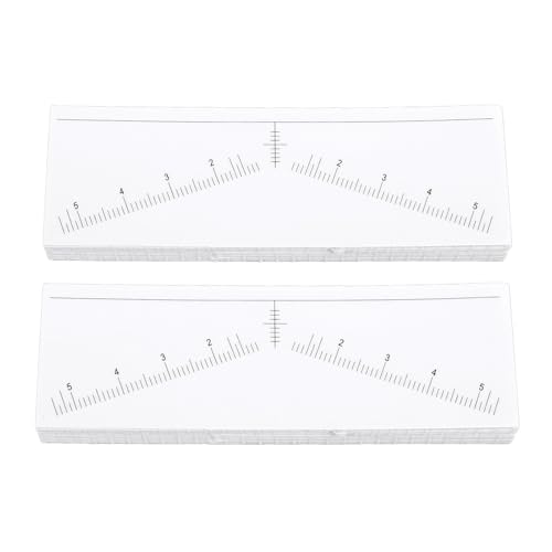 Eyebrow -Lineal Schablonen Aufkleber 100 Blätter Einwegstarke Klebstoff Symmetrische Formungskartierungswerkzeug für Augenbrauendesigner PVC Paper 9.8x3.2cm von DIRBAK