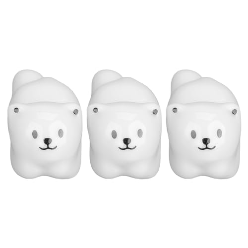 Keramiknagelkunststifthalter Süßes Bärenform Multifunktional Nagelbürstenheilehalter für Heimnagel Salon Keramikmaterial 3pcs von DIRBAK