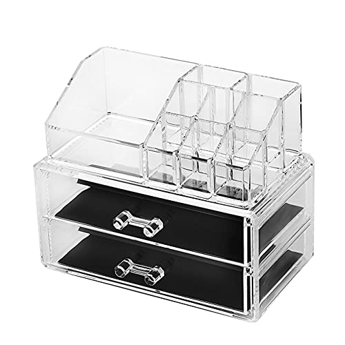 Multi funktionale transparente Acrylnägelkunst -Make -up -Speicher -Hülle -Organizer Box für Kosmetik -Nagel -Werkzeuge HD -Acrylmaterial 16 geschichtete Speicherplatz 4 Schubladen (B Type) von DIRBAK