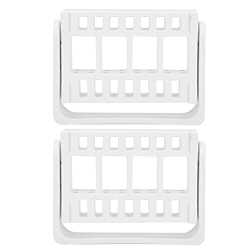 Nagelbohrer Bits Halter Ständer Organizer 2pcs 16 Löcher einstellbare Länge Schleifkopfspeicher für Home Nagel Salon Schwarzweißes ABS -Material (White) von DIRBAK