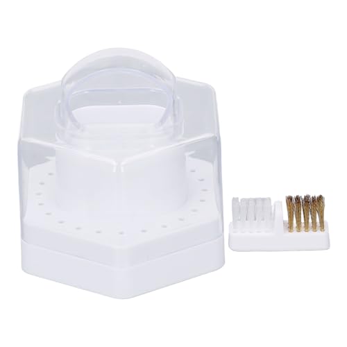 Nagelbohrer Bits Halter Ständer Storage Box 24 Löcher Multifunktionaler Organizer mit Reinigungsbürsten für Salon Home verwenden von DIRBAK