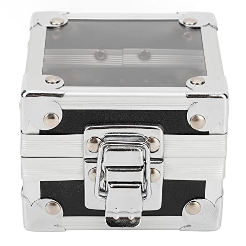Nagelbohrerbits Aufbewahrungsbox 25 Löcher transparente Clamshell Lock Design Nagelbohrer Bits Desktop -Behälter Organizer aus Aluminiumlegierung und Acryl für (Black) von DIRBAK