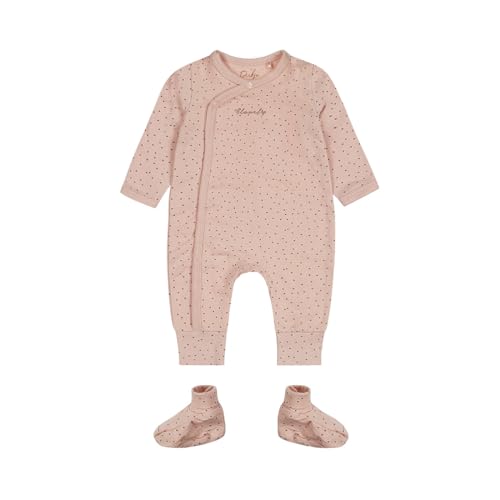 Dirkje - Girls - 1 PCE Babysuit + Booties - Organic Cotton and Elastane - Light Dusty Pink - Size 68 von DIRKJE