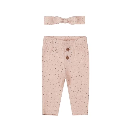 Dirkje - Girls - Baby Trousers + Headband - Organic Cotton and Elastane - Light Dusty pink - Size 50 von DIRKJE