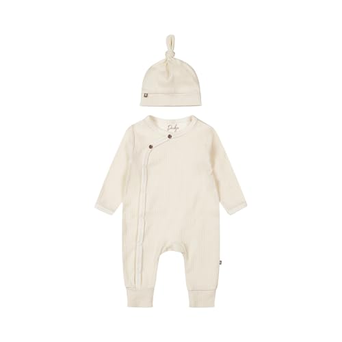 Dirkje - Unisex - 1 PCE Babysuit + hat - Organic Cotton - Off White - Size 50 von DIRKJE