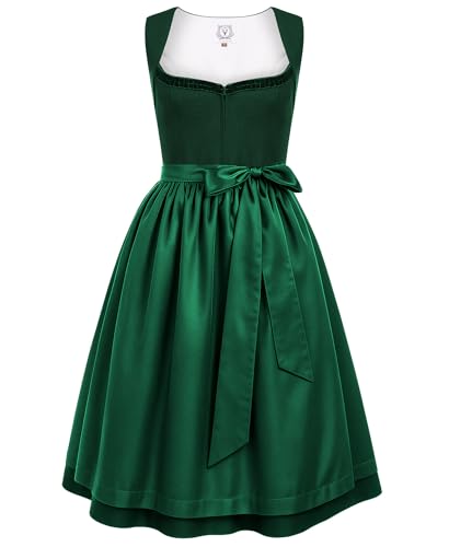 DIRNDLSTERN Damen Trachtenrock Grün - Midi Trachtenkleid für Oktoberfest Leinen Dirndlkleid mit Dirndlschürzen 44 DIRNDLSTERN Damen Trachtenrock Grün - Midi Trachtenkleid für Oktoberfest Leinen Dirndlkleid mit Dirndlschürzen 44 von DIRNDLSTERN