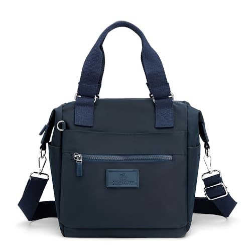 DIRRONA Beiläufig Damen Umhängetasche Multi Pocket Multi Fach Crossbody Bag Mittelgroße Umhängetasche Aus Wasserdicht Nylon Reisen Schule Täglicher Gebrauch Damentasche Blau von DIRRONA