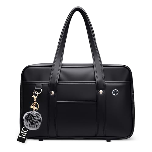 DIRRONA Damen Schultertasche Japanische Schule Handtasche Lässig Kawaii JK Tasche Große PU Leder Damen Handtasche Reisen Mädchen Duffle Geldbörse Schwarz von DIRRONA