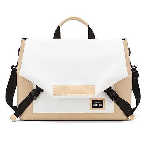 DIRRONA Handtasche Damen Mode Laptop Bag Gross Schultertasche Täglich Casual Reisen Umhängetasche Wasserdicht Leichte Nylon Handtasche Unisex Crossbody Tragetasche Herren Khaki von DIRRONA