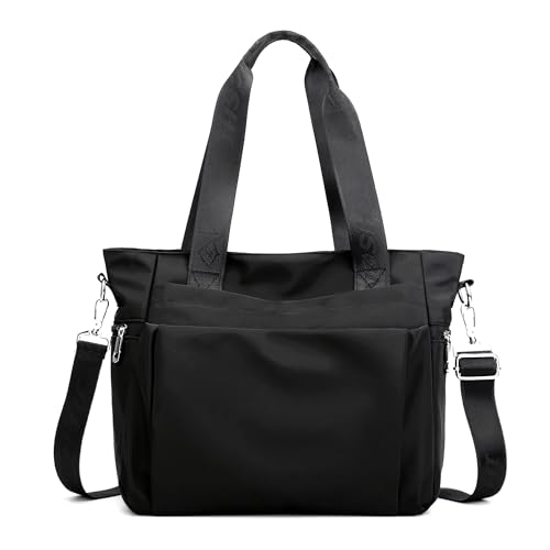 DIRRONA Mode Damen Umhängetasche Multi Pocket Multi Fach Crossbody Bag Groß Beiläufig Umhängetasche Aus Wasserdicht Nylon Reisen Schule Täglicher Gebrauch Damentasche Schwarz von DIRRONA