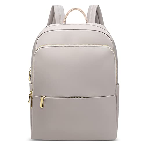 DIRRONA Rucksack Damen Beiläufig Daypack Mit 14 Zoll Laptopfach Reise Wasserdicht Rucksack Schule Büro Geschäftsreise Nylon Damen Rucksack Grau von DIRRONA