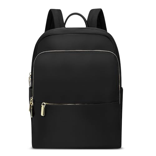 DIRRONA Damenrucksack Modern Leicht, Laptop Rucksack 14 Zoll Tagesrucksack Damen Elegant Rucksack Uni Rucksack Diebstahlsicher Damen Groß Arbeit Reisen Freizeit GeschäFt Elegantes Schwarz von DIRRONA