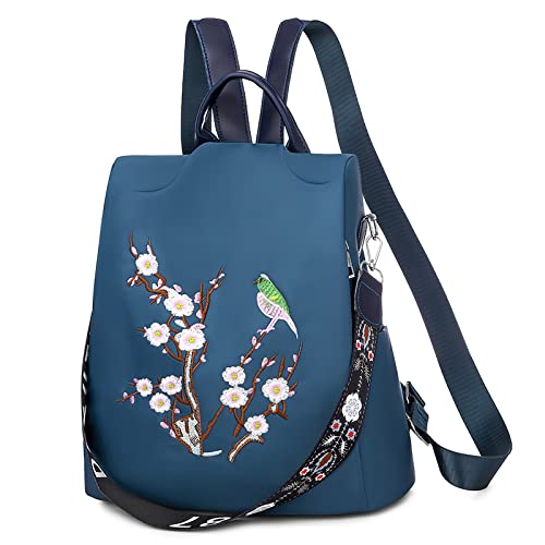 DIRRONA Rucksack Damen Drucken Rucksack Beiläufig Anti Diebstahl Tasche Wasserdichter Nylon Rucksack für Damen Schultaschen für den Täglichen Ausgehen Reisen Arbeiten Schultertaschen von DIRRONA