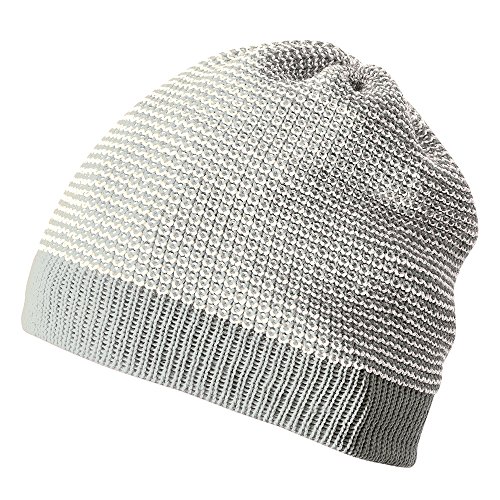 disana Baby/Kinder Beanie Bio-Merinoschurwolle, Grau-Natur, Gr. 01 (42-46 cm) von Disana