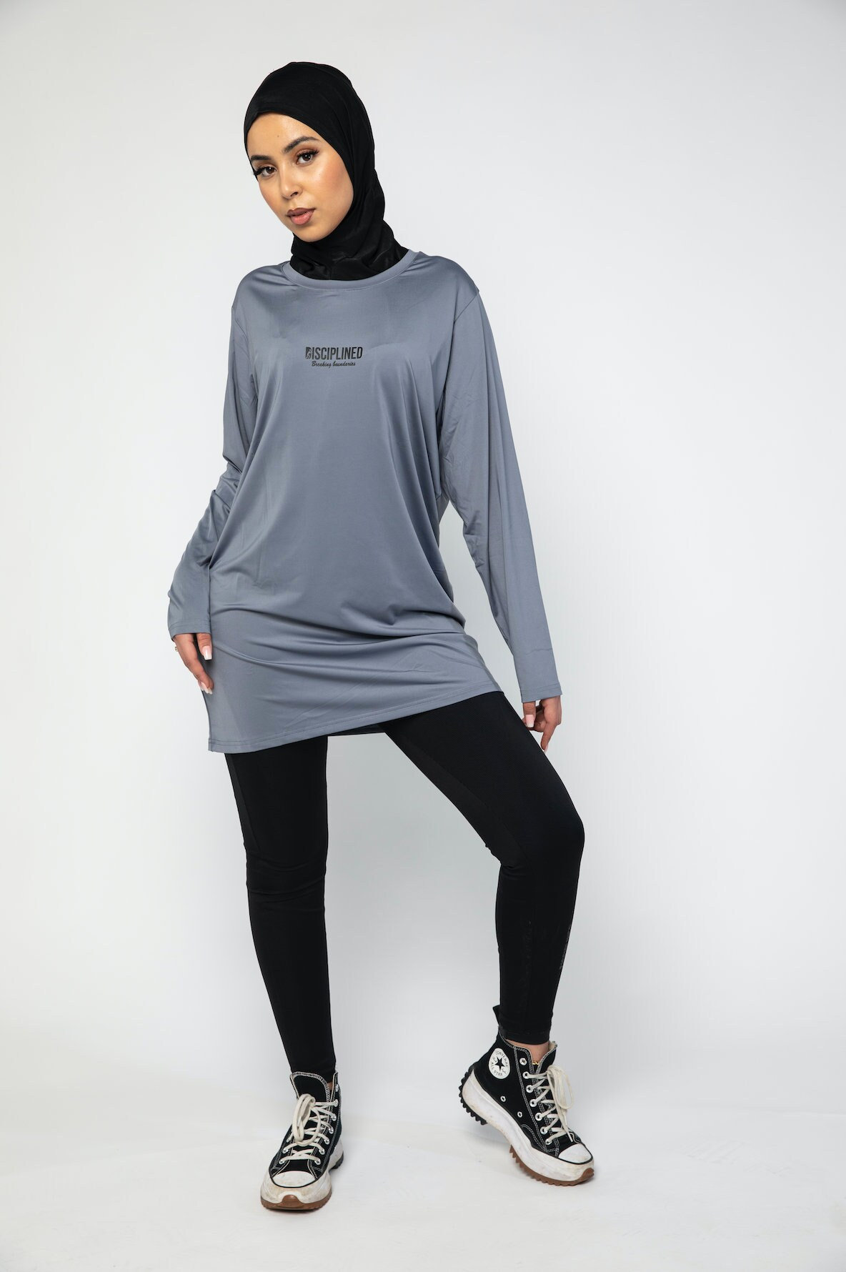 Modest Activewear Top - Core Charcoal Modest Activewear Top - Core Charcoal von DISCIPLINEDCLO