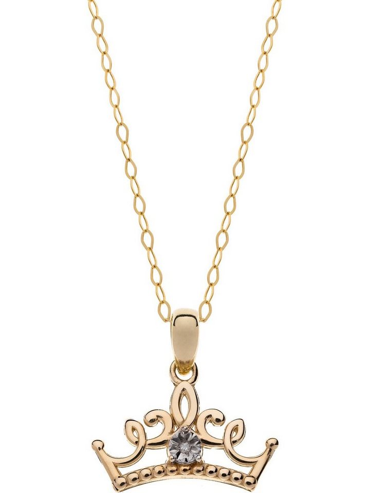DISNEY Jewelry Collier Disney Mädchen-Kinderkette 375er Gelbgold Diamant von DISNEY Jewelry