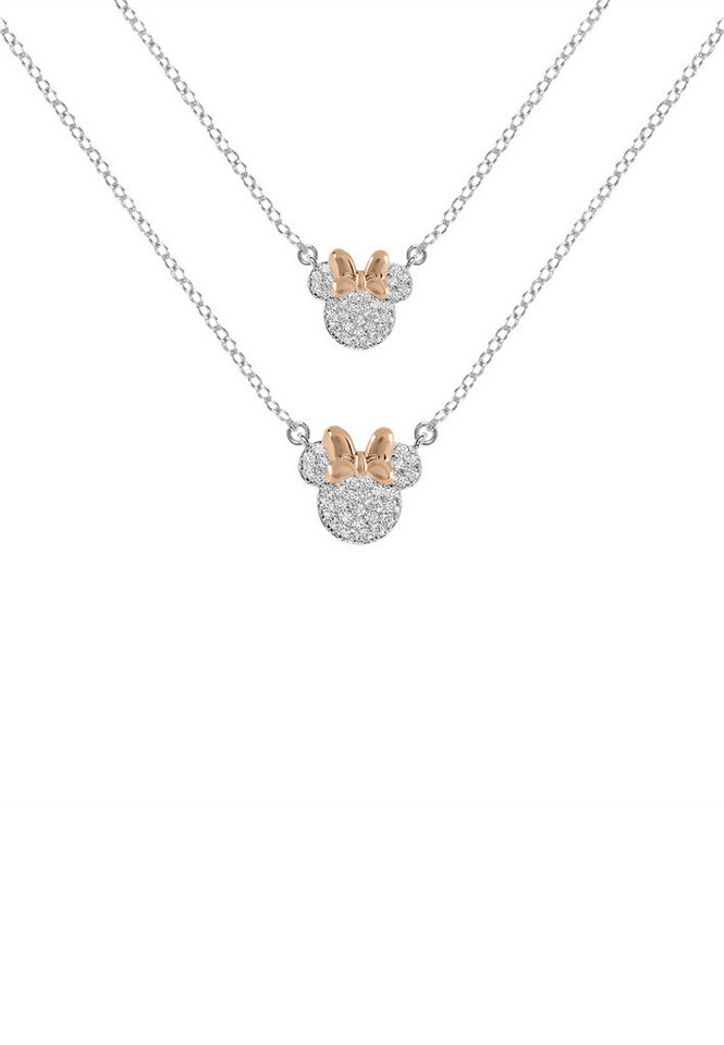 DISNEY Jewelry Collier Halskette Set Minnie Mouse Zweifarbig Mutter & Tochter (Set) von DISNEY Jewelry