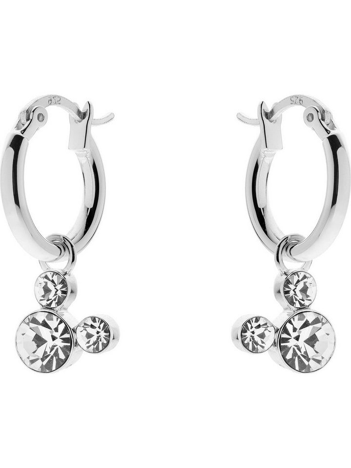 DISNEY Jewelry Paar Creolen Disney Damen-Creolen 925er Silber 6 Kristall (Paar) von DISNEY Jewelry