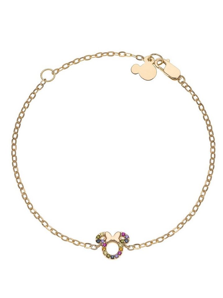 DISNEY Jewelry Silberarmband Disney Mädchen-Armband 375er Gelbgold 17 Zirkonia, Modern von DISNEY Jewelry