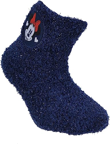 DISNEY Rutschfeste Kindersocken – Socken für Mädchen Minnie Maus – Kindersocken, marineblau, 31-34 von DISNEY