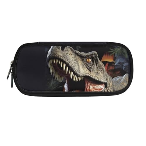 DISNIMO Federmäppchen, großes Federmäppchen, Schreibwaren-Tasche für Teenager, Jungen, Mädchen, Schule, Universität, 3D-Dinosaurier, M von DISNIMO