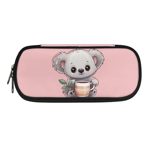 DISNIMO Federmäppchen, großes Federmäppchen, Schreibwaren-Tasche für Teenager, Jungen, Mädchen, Schule, Universität, Rosa Koala, M von DISNIMO