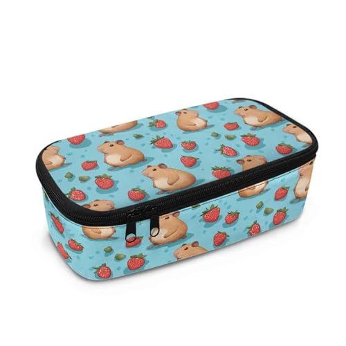 DISNIMO Federmäppchen für Teenager und Mädchen, großes Fassungsvermögen, Stifttasche mit Reißverschluss, Schreibwarentasche, Capybara, Taschen-Organizer von DISNIMO