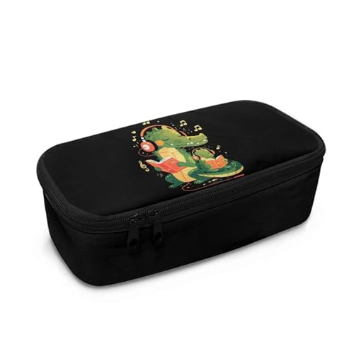 DISNIMO Federmäppchen mit großem Fassungsvermögen und Reißverschluss, Schreibwaren-Aufbewahrungstasche, Stift-Organizer-Tasche, krokodil, Taschen-Organizer von DISNIMO