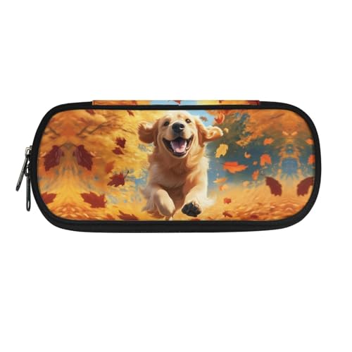 DISNIMO Federmäppchen mit großem Fassungsvermögen und Reißverschluss, Stift-Organizer-Tasche für Teenager und Mädchen, Golden Retriever, Taschen-Organizer von DISNIMO