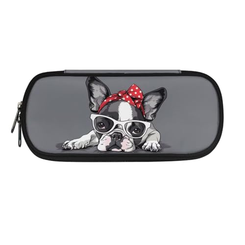 DISNIMO Federmäppchen mit großem Fassungsvermögen und Reißverschluss, Stift-Organizer-Tasche für Teenager und Mädchen, Mops, Taschen-Organizer von DISNIMO