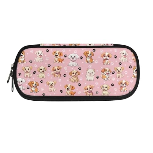 DISNIMO Großes Federmäppchen, großes Fassungsvermögen, tragbar, Büro, Schreibwaren, Make-up-Tasche, Schulbedarf, Poppy Dog 2, M von DISNIMO