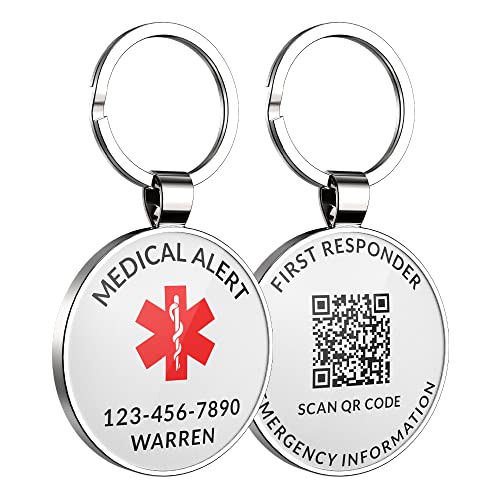 DISONCARE Custom Medical Alert Keychain,QR Medical Alert ID Tags,Epipen Inside Diabetic Type 1 Alert Tag,Online-Profilspeicherung Weitere Informationen|Änderbar DISONCARE Custom Medical Alert Keychain,QR Medical Alert ID Tags,Epipen Inside Diabetic Type 1 Alert Tag,Online-Profilspeicherung Weitere Informationen|Änderbar von DISONTAG