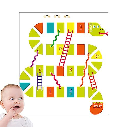 DISPRA Zahl DIY Hopscotch Bodenaufkleber | Hopscotch Fußabdruck Aufkleber - Interaktive Hopscotch-Fußabdruck-Raumdekoration, Bodenaufkleber, Schlafzimmer-Bodentapete für Klassenzimmer von DISPRA