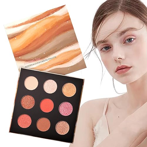 Lidschatten-Palette - Matte Glitzer-Lidschatten-Palette | Langlebiger Make-up-Lidschatten in 9 Farben für Frauen, Mädchen, Geburtstagsgeschenke Dispra von DISPRA