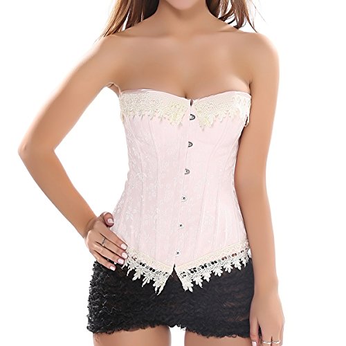 DISSA Charm Rosa Bustier Korsagen,Rosa,XXXXL von DISSA